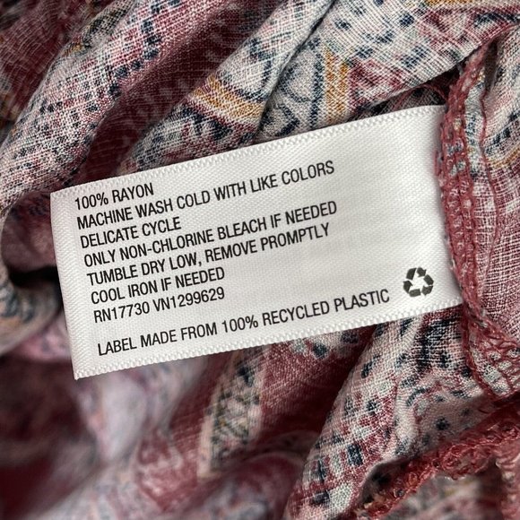 Knox Rose Boho Midi Dress Size XS Red Bohemian Peasant - Picture 6 of 12